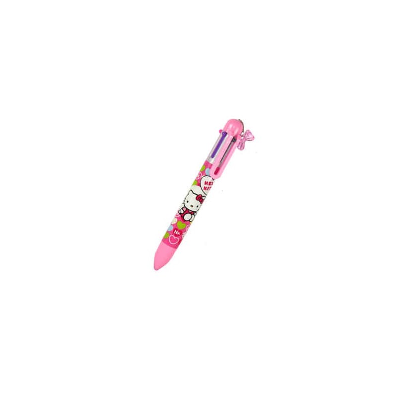 Stylo 6 couleurs Hello Kitty Rose