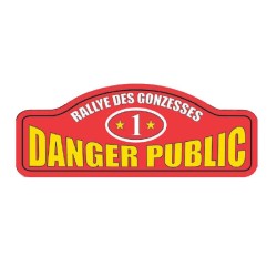 Plaque Rallye des Gonzesses Danger Public