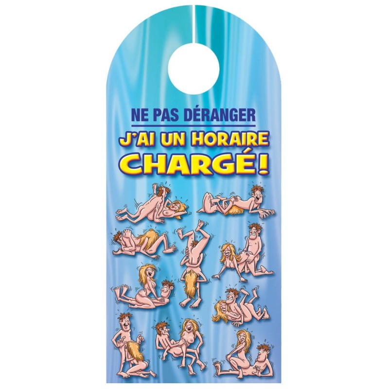 Plaque de porte Ne pas déranger J'ai un horaire chargé