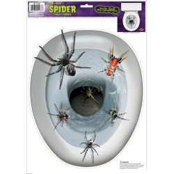 Décoration cuvette WC araignée