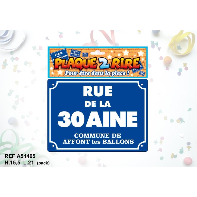 Plaque Anniversaire 30 ans