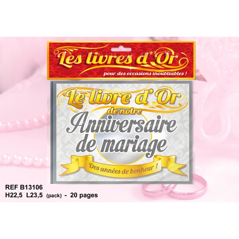 Livre d'or anniversaire de mariage