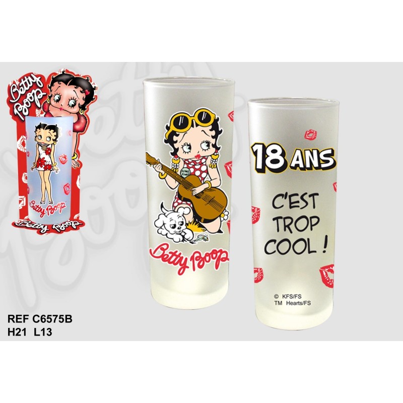 Verre Betty Boop 18 ans