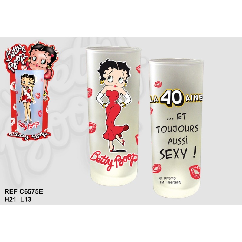 Verre Betty Boop 40 ans