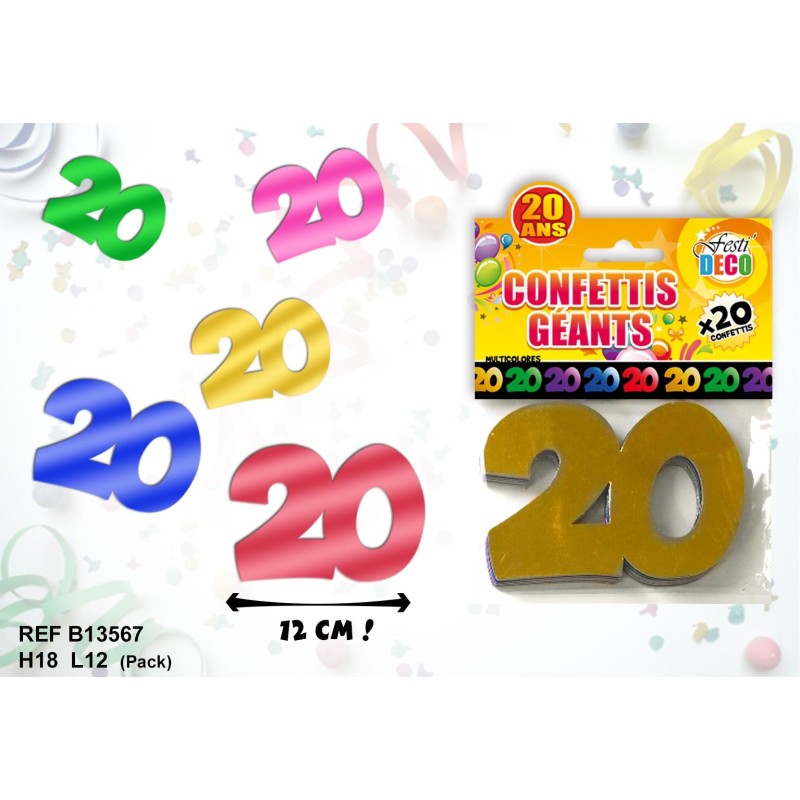 Confettis Geants 20 Ans