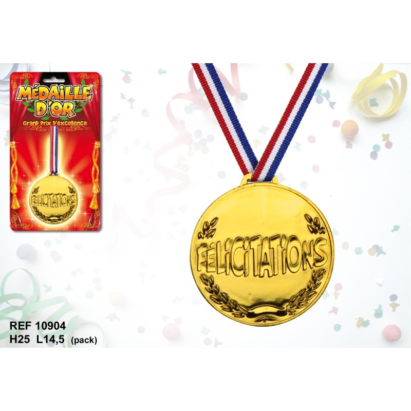 Médaille d'or Félicitations