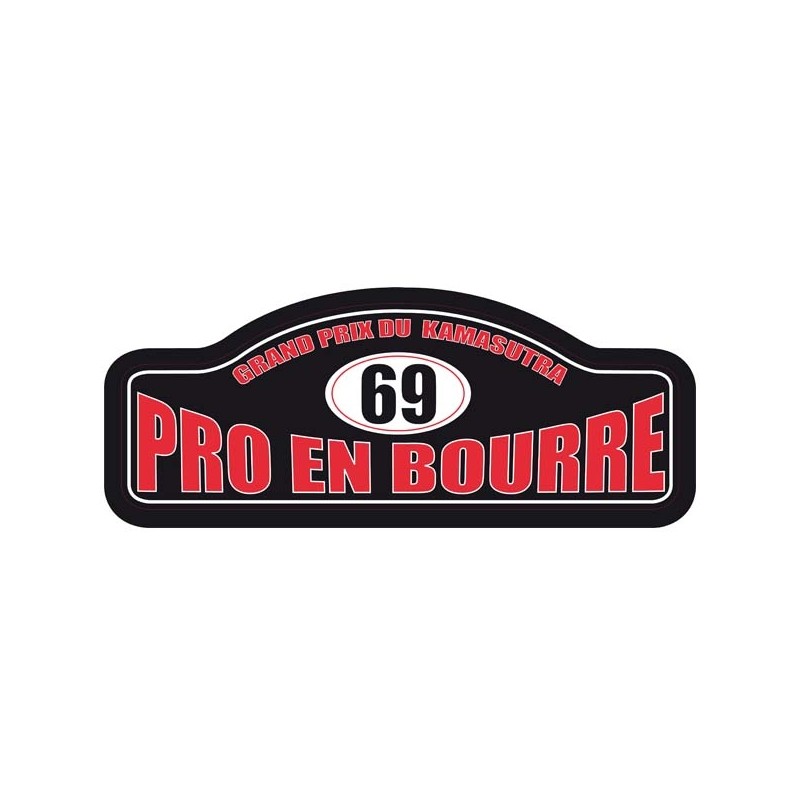 Plaque Grand Prix du Kamasutra - Pro en Bourre