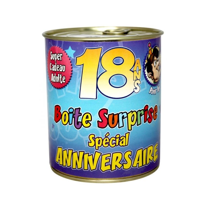 Boîte de conserve surprise sexy - 18 ans homme