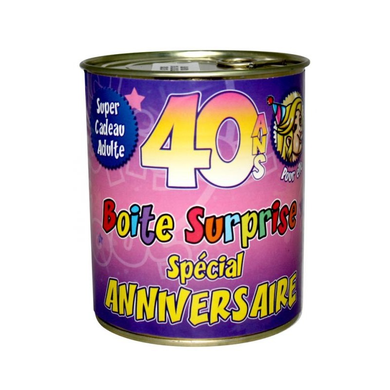 Boîte de conserve surprise sexy - 40 ans femme