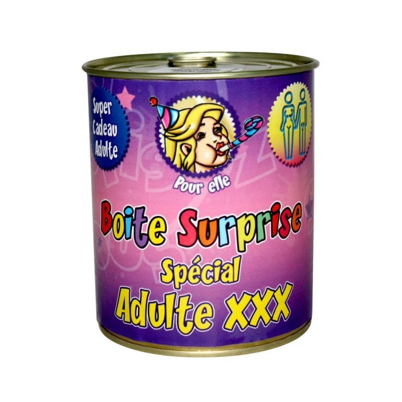 Boîte de conserve surprise adulte - X femme