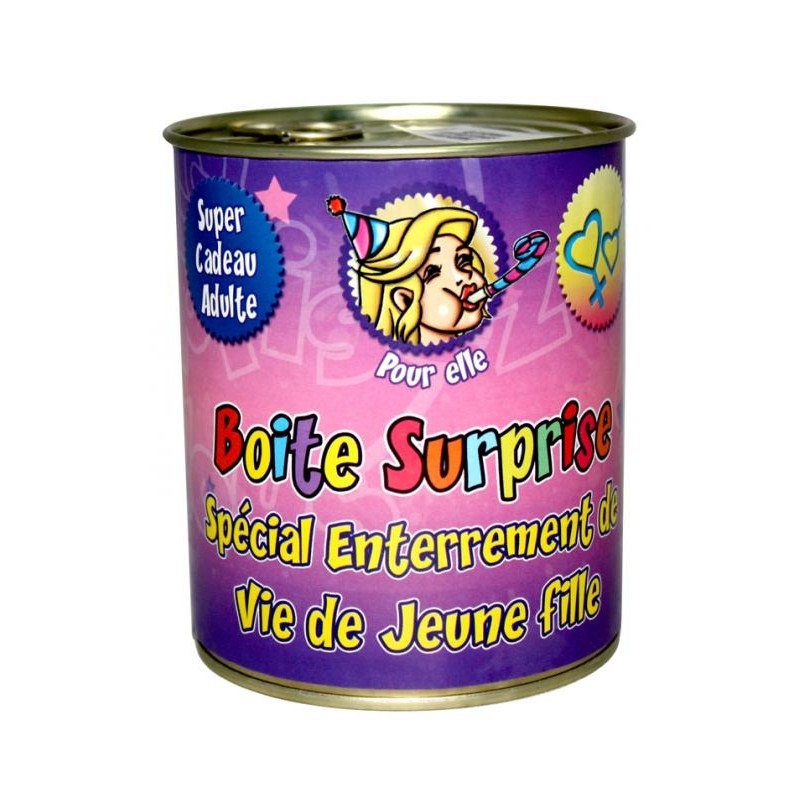 Boîte de conserve surprise sexy - enterrement de vie de jeune fille