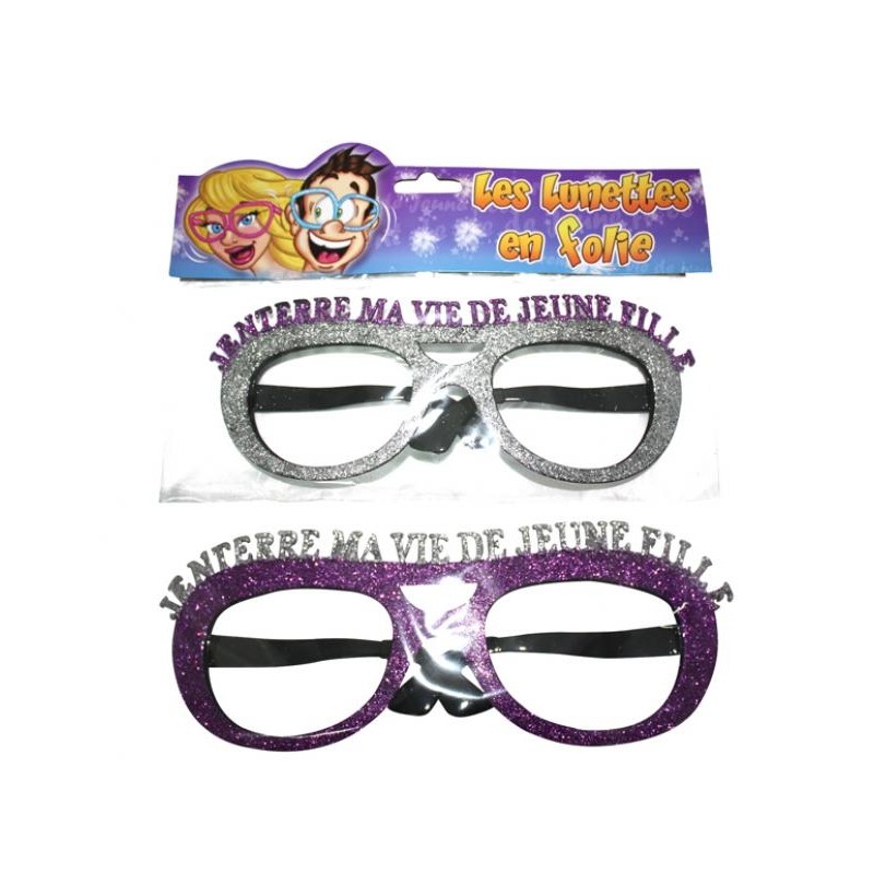 Lunettes pailletées géantes J'enterre ma vie de jeune fille