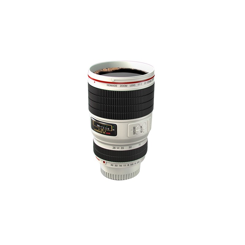 Mug objectif appareil photo blanc