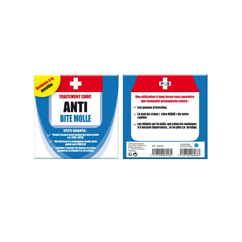 Médicament bonbons Anti Bite Molle