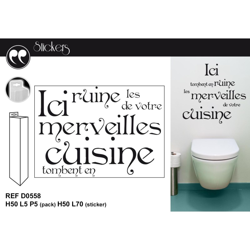 Sticker pour WC - Merveille cuisine