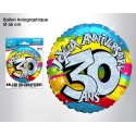 Ballon Holographique Hélium 30 ans