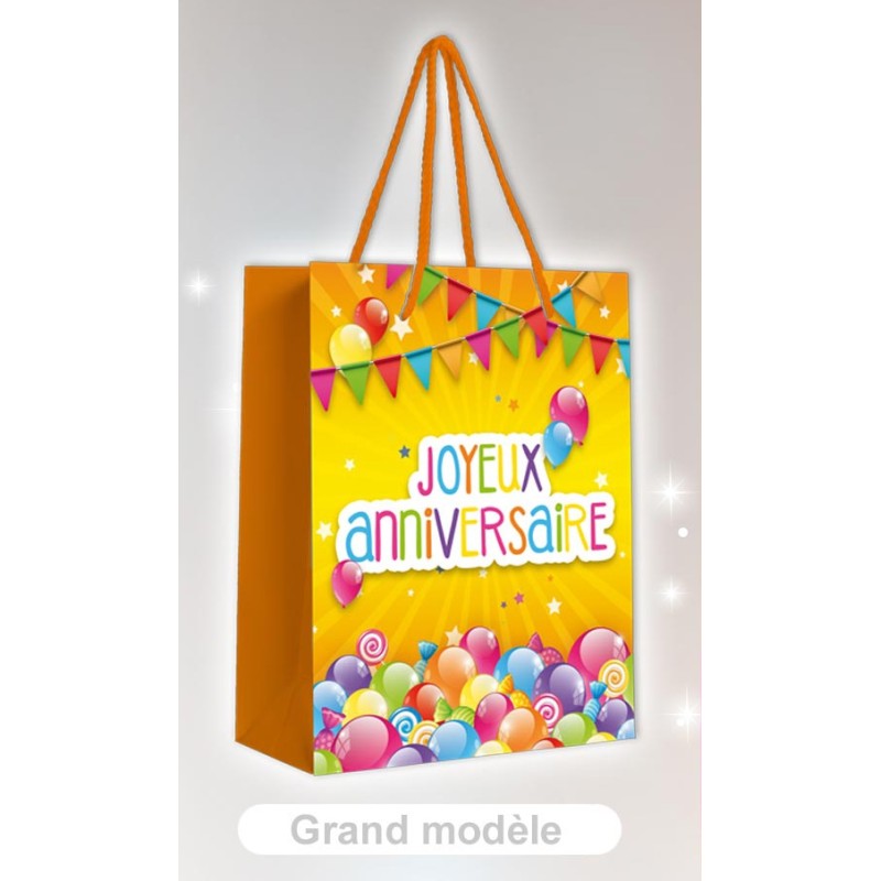 Sac cadeau Joyeux Anniversaire - 40 x 32cm