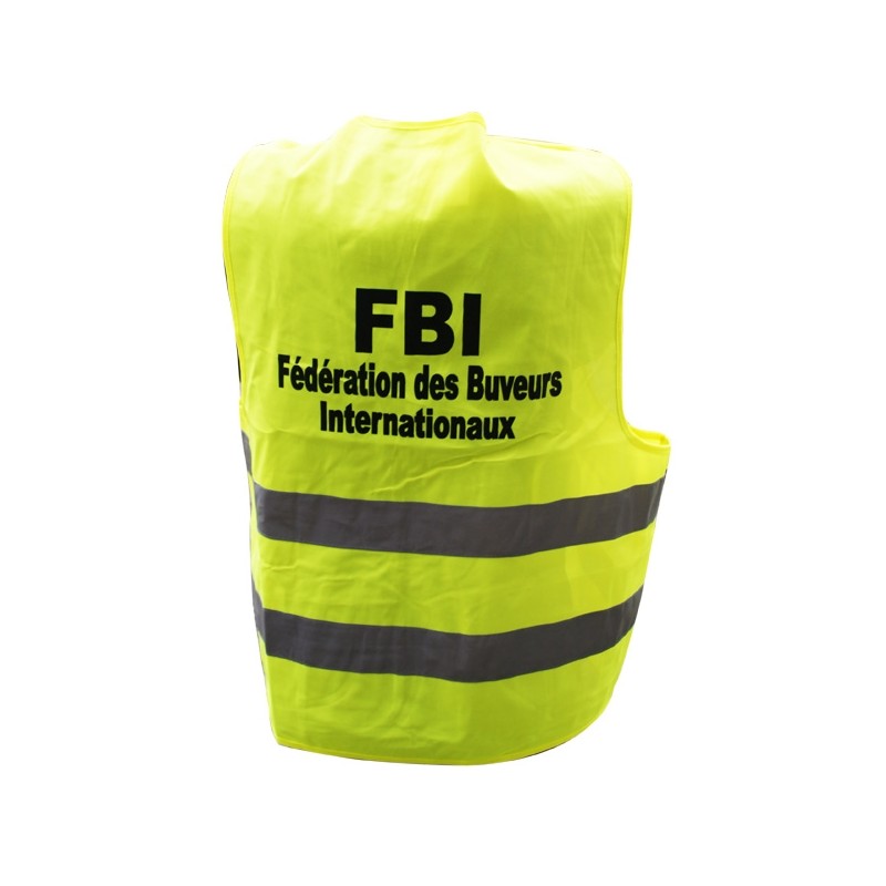 Gilet Fluo "FBI" - Fédération des Buveurs Internationaux