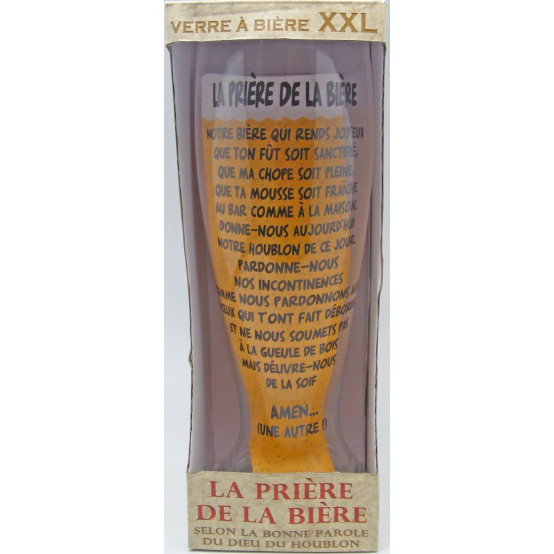 Verre à bière géant XXL - La prière de la bière