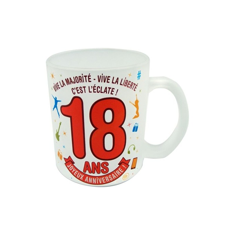 Mug 18 ans effet givré