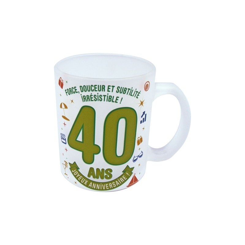 Mug 40 ans effet givré