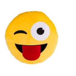 Coussin peluche Emoji Tire la langue