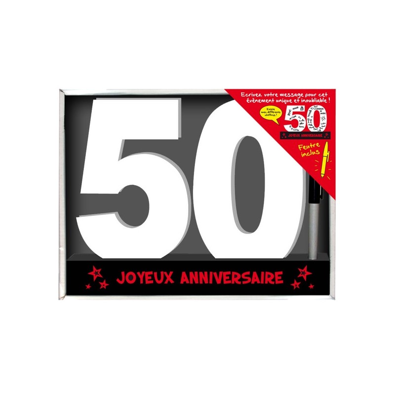 Plaque décorative à dédicacer - 50 ans