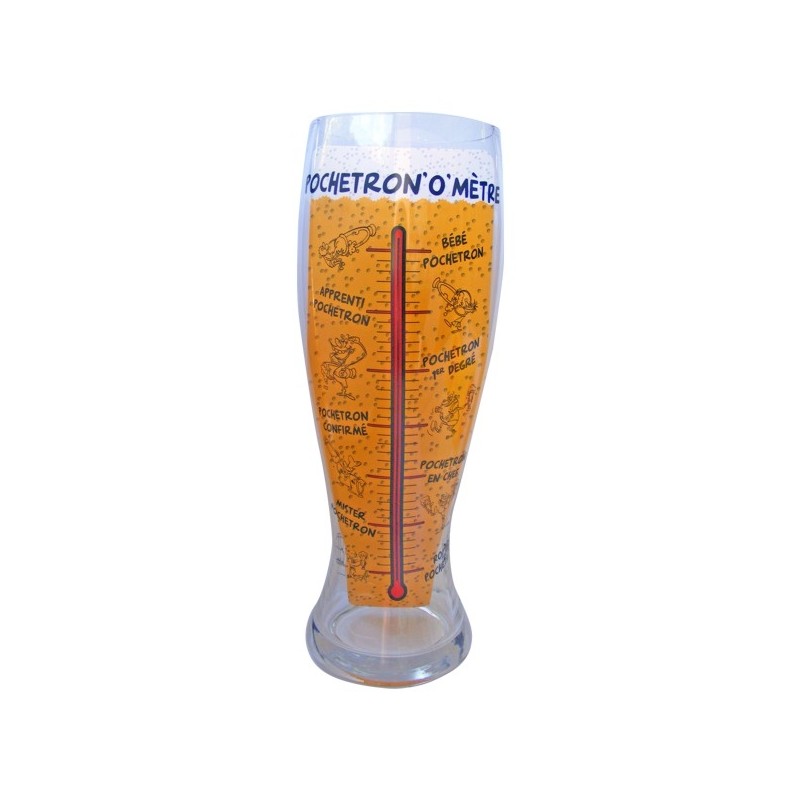 Verre à bière XXL "Pochtronomètre" - 1,5L