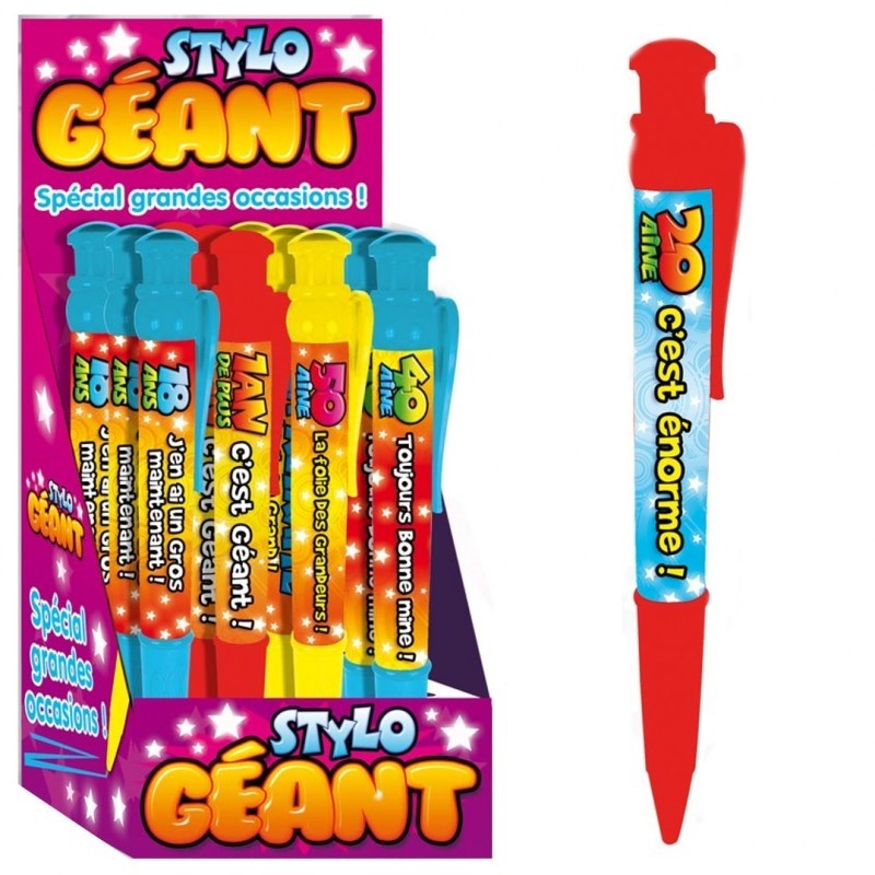 Stylo géant la 20aine c'est énorme