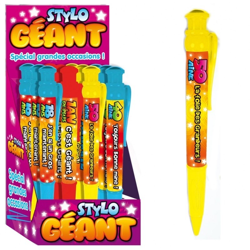 Stylo géant la 50aine la folie des grandeurs