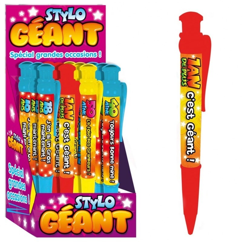 Stylo géant 1 an de plus c'est géant