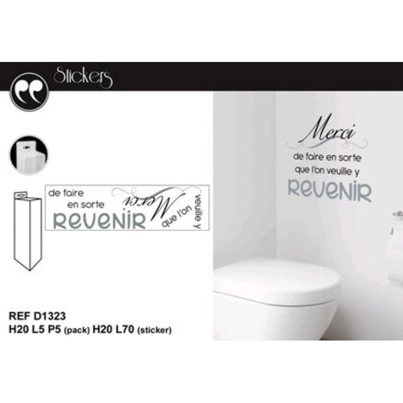 Sticker toilettes - Veuille y revenir