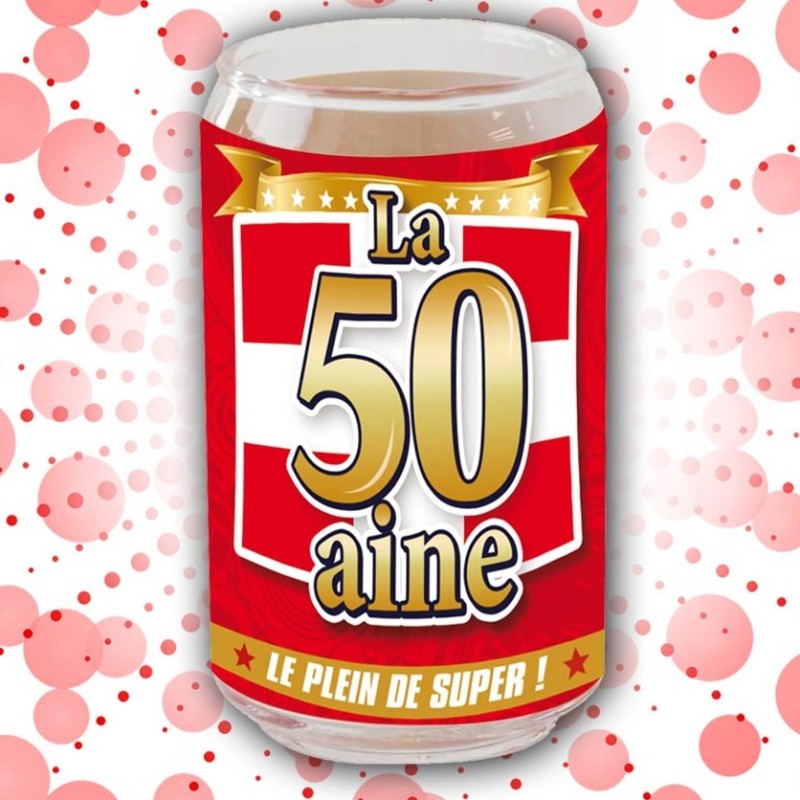 Verre canette 50 ans