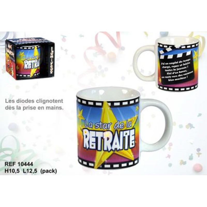 Mug lumineux la star de la retraite