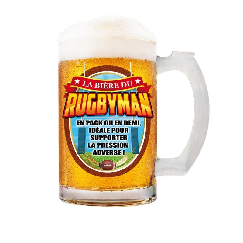 Chope à bière du Rugbyman