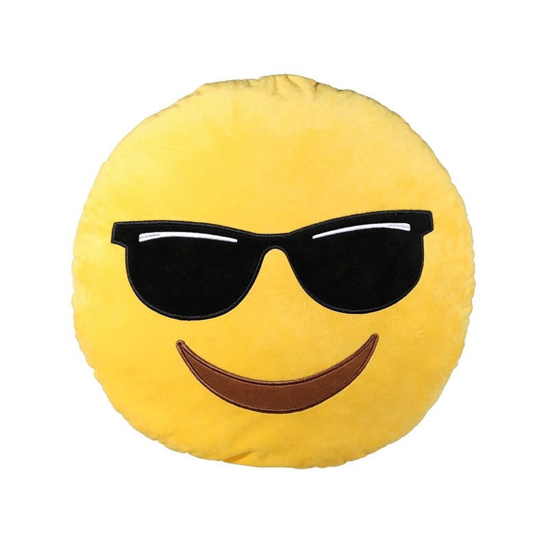 Coussin Emoji Lunettes de soleil 30cm