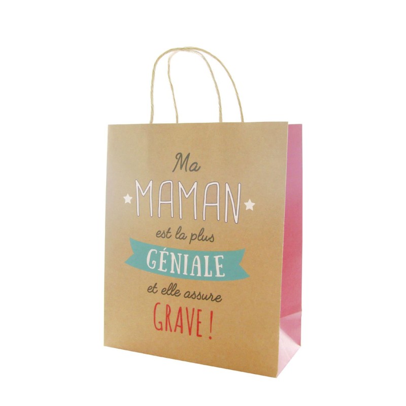 Sac cadeau Maman est la plus géniale