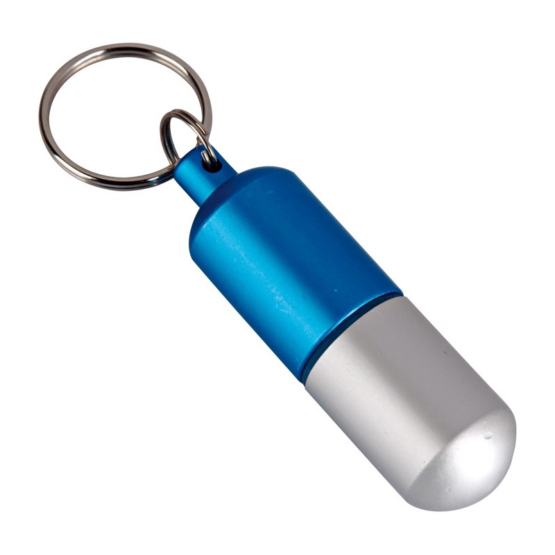 Porte-clé capsule imperméable bleu - Medium