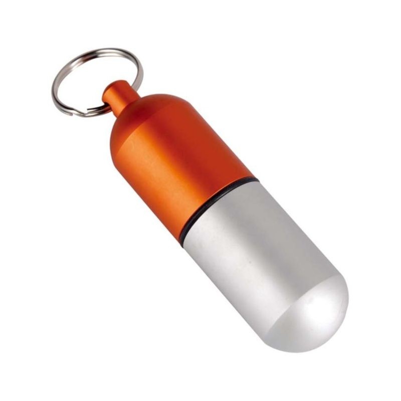 Porte-clé capsule imperméable orange - Large