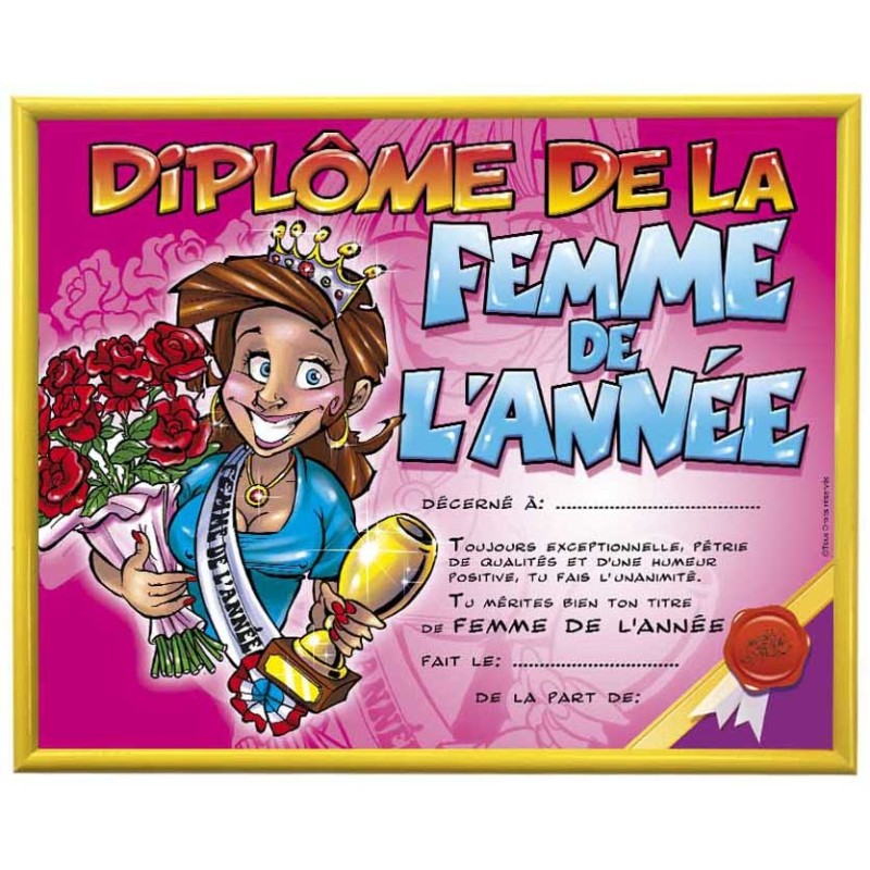 Diplôme de la Femme de l'année