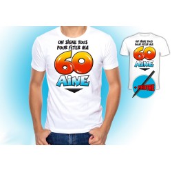 Tee-shirt dédicace 60 ans
