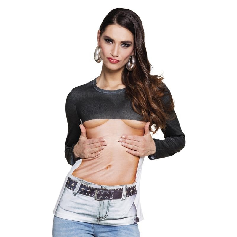 T-shirt Crop top photoréaliste