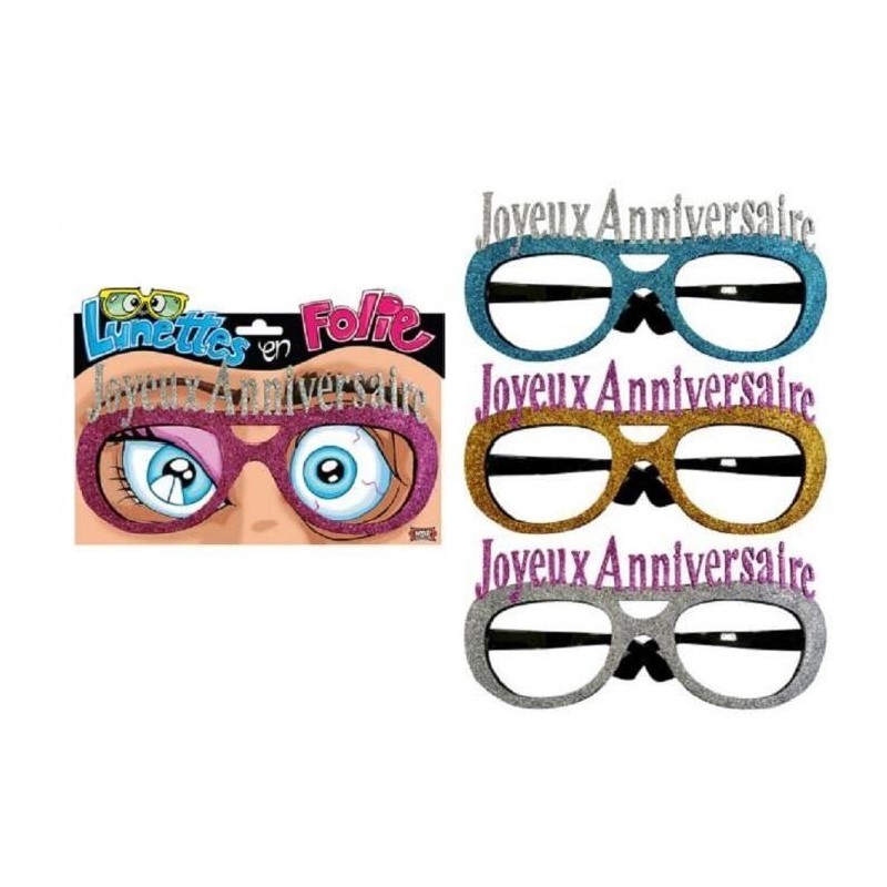 Lunettes géantes "Joyeux Anniversaire"