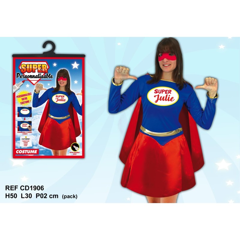 Costume Super-héros femme Personnalisable