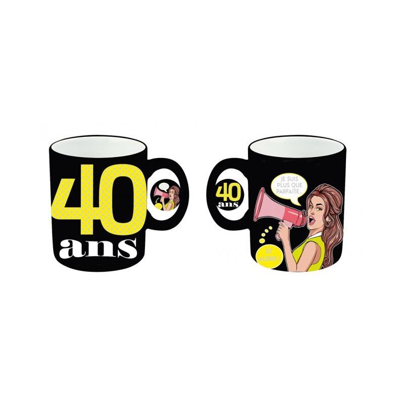 Mug Anniversaire 40 Ans Humour Tasse Message Drôle Idée Cadeau