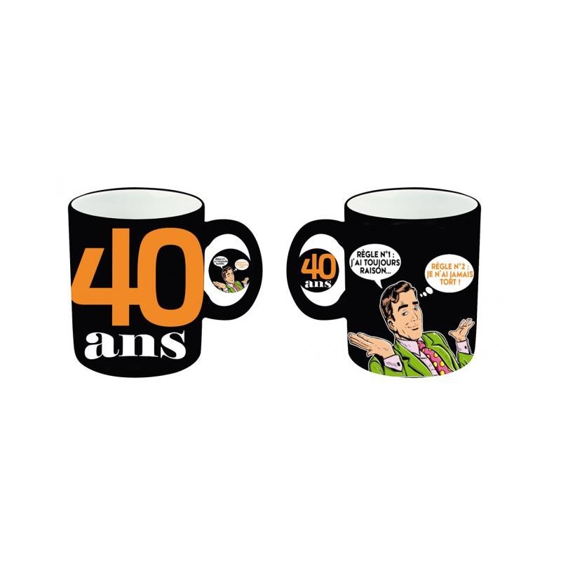 Mug humour 40 ans homme