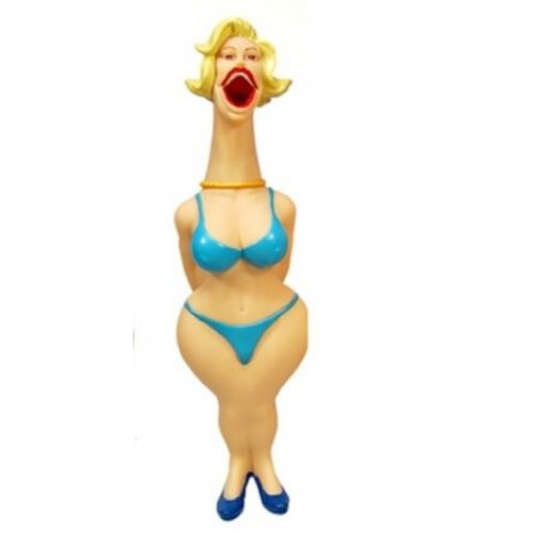 Poulet couineur femme blonde