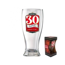 Verre à bière 30 ans - Jamais à sec