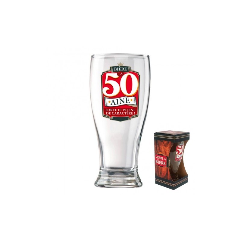 Verre à bière la 50aine - Forte et pleine de caractère