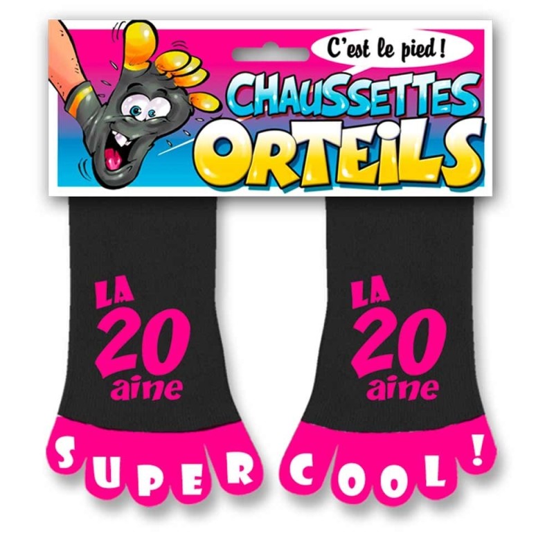 Chaussettes à orteils rose 20 ans